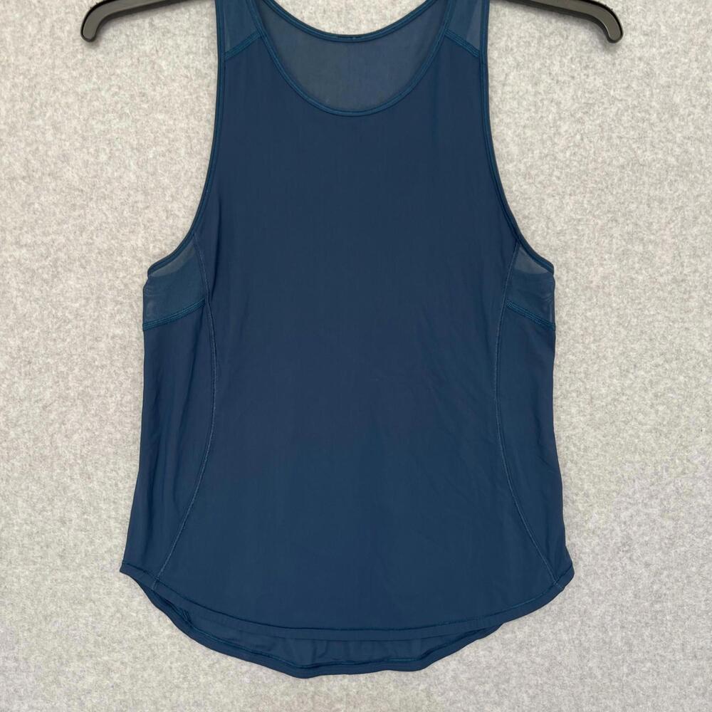 Lululemon Womens Racerback Tank Size XS 4 ? Blue Workout Running Shirt Athletic